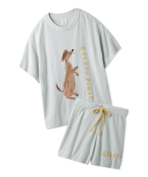 新品✨ ヒラノトシユキ　DOGジャガードプルオーバー&ショートパンツセット ヒラノトシユキ】DOGジャガードプルオーバー&ショートパンツ