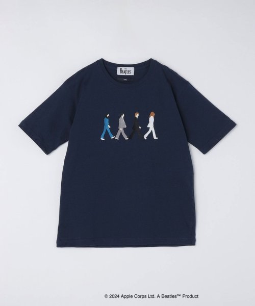 SHIPS MEN(シップス　メン)/*SHIPS: THE BEATLES エンブロイダリー Tシャツ 24SS/ネイビー