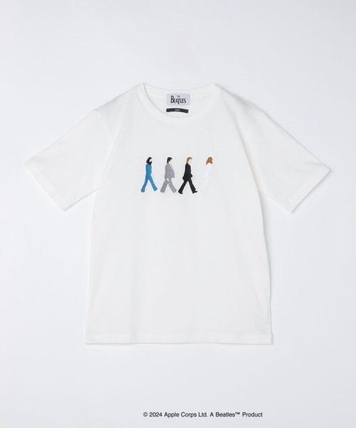 SHIPS MEN(シップス　メン)/*SHIPS: THE BEATLES エンブロイダリー Tシャツ 24SS/ホワイト