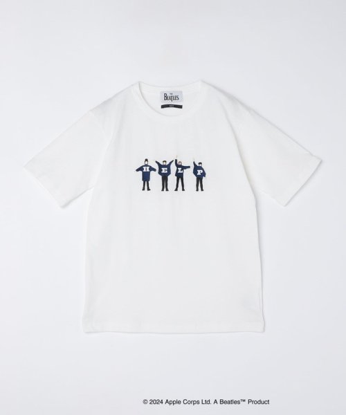 SHIPS MEN(シップス　メン)/*SHIPS: THE BEATLES エンブロイダリー Tシャツ 24SS/オフホワイト