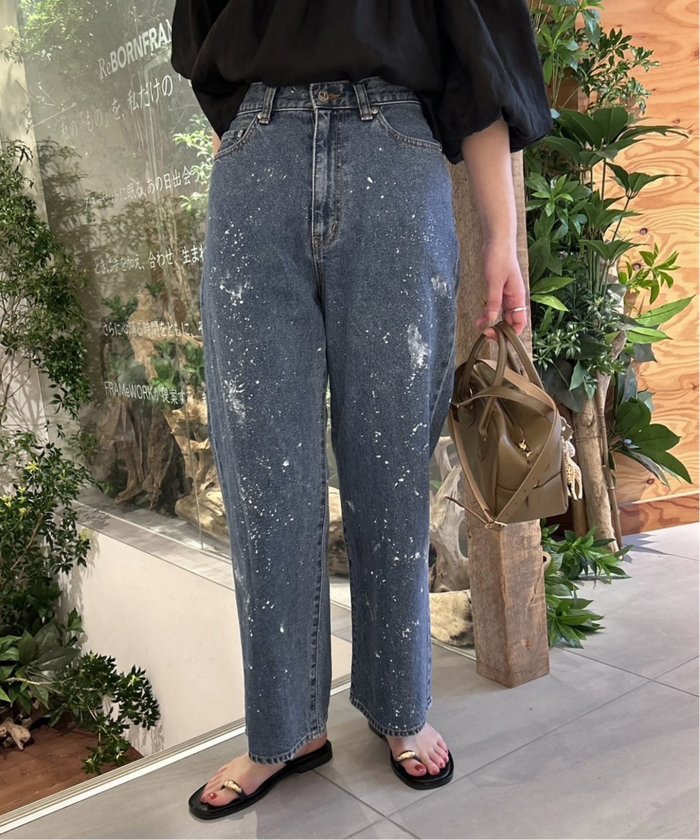 ≪予約≫DENIM DELIGHT デニムワイドジーンズ ペイント ≪予約≫DENIM DELIGHT デニムワイドジーンズ ペイント