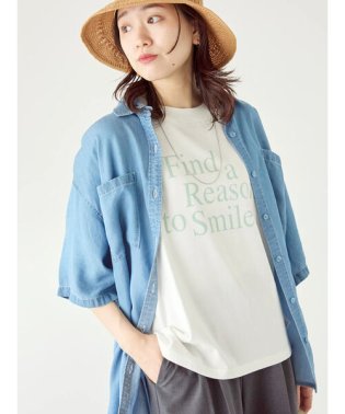 Samansa Mos2 blue/【シルケットバイオ】ゆるTシャツ/506079605
