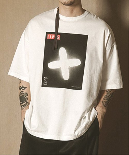 JOINT WORKS(ジョイントワークス)/【Name./ネーム】 SILKETE COTTON PHOTO TEE LIVES NMCU－01 7/ホワイト