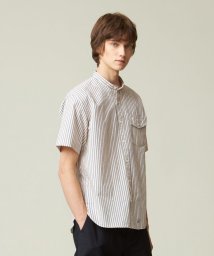 J.PRESS MENS/【クールマックス】サッカー マルチストライプ バンドカラーシャツ/506079701