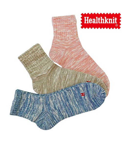 TopIsm(トップイズム)/Healthknit ヘルスニット 3足セット ジャガード スラブ ボーダー ライン入り スニーカーソックス クォーターソックス ショートソックス メンズ靴下/その他系15