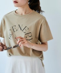 le.coeur blanc(ルクールブラン)/SCENERY ロゴTシャツ/ベージュ