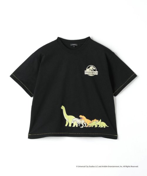 green label relaxing （Kids）(グリーンレーベルリラクシング（キッズ）)/【別注】ユル ジュラシック・ワールド プルオーバー 100cm－130cm/BLACK