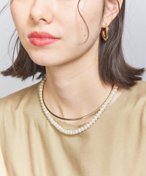 BEAUTY&YOUTH UNITED ARROWS(ビューティーアンドユース　ユナイテッドアローズ)/フェイクパール×チョーカー 2セット ネックレス/GOLD