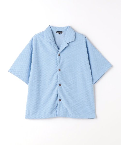 green label relaxing （Kids）(グリーンレーベルリラクシング（キッズ）)/TJ パイルシャツ 140cm－160cm/LT.BLUE