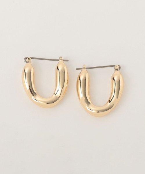 BEAUTY&YOUTH UNITED ARROWS(ビューティーアンドユース　ユナイテッドアローズ)/メタル ヘンケイ Uモチーフ ピアス/GOLD