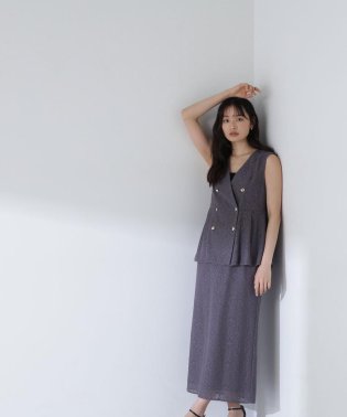 NATURAL BEAUTY BASIC/メッシュレース ナロースカート/506059737