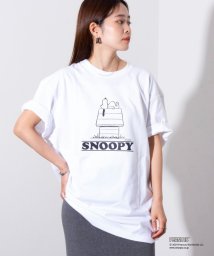 GLOSTER(GLOSTER)/【PEANUTS/ピーナッツ】プリント クルーネックTシャツ/ホワイト系その他