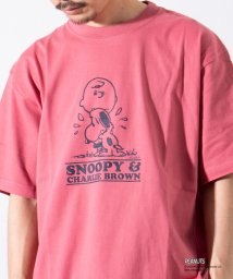 GLOSTER(GLOSTER)/【PEANUTS/ピーナッツ】プリント クルーネックTシャツ/ワインレッド