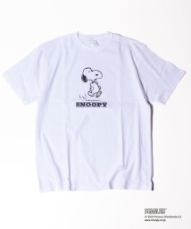 GLOSTER/【PEANUTS/ピーナッツ】プリント クルーネックTシャツ/506060090