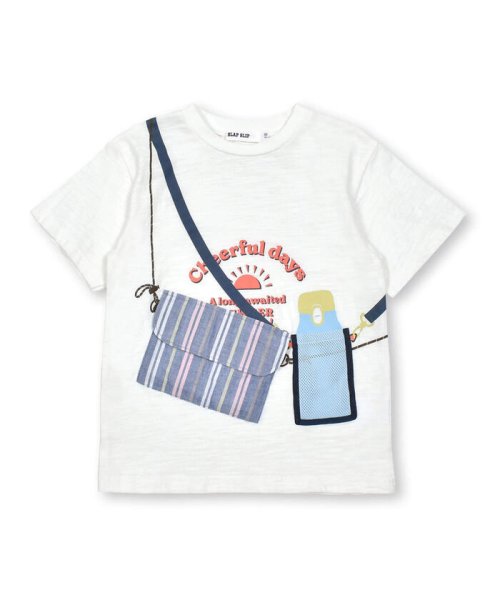 SLAP SLIP(スラップスリップ)/フラップ付きポシェット＆水筒モチーフプリント半袖Tシャツ(80~130cm)/ホワイト