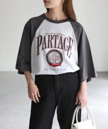 Riberry(リベリー)/ PARTAGEカレッジロゴラグランＴシャツ/C