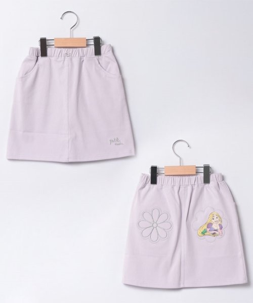 petit main(プティマイン)/【Disney】モチーフ台形スカート/ラベンダー