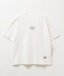 MAC HOUSE(kid's)(マックハウス（キッズ）)/NAVY ネイビー USコットン 刺繍Tシャツ KMH241003/ホワイト