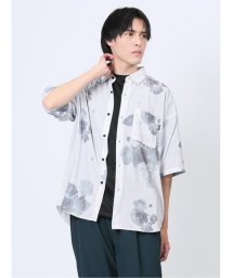 m.f.editorial/総柄 レギュラーカラー半袖BIGシャツ/506066024