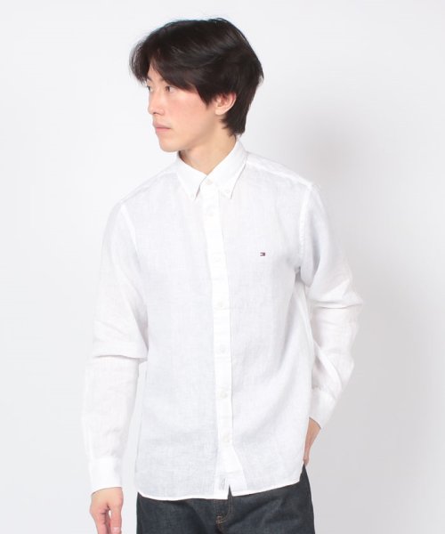 TOMMY HILFIGER(トミーヒルフィガー)/WCC PREMIUM LINEN RF SHIRT/ホワイト