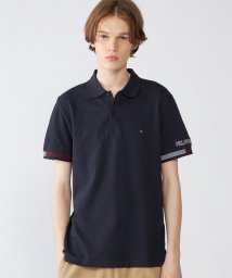 TOMMY HILFIGER(トミーヒルフィガー)/AK FLAG CUFF SLIM POLO/ネイビー 