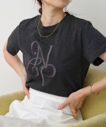 NICE CLAUP OUTLET(ナイスクラップ　アウトレット)/【one after another】Big刺繍Ｔ/チャコール