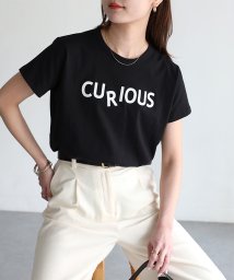 Riberry(リベリー)/CURIOUSフロッキーTシャツ/ブラック