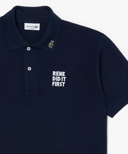 オーガニックコットン鹿の子 RENE DID IT FIRST半袖ポロシャツ DID IT