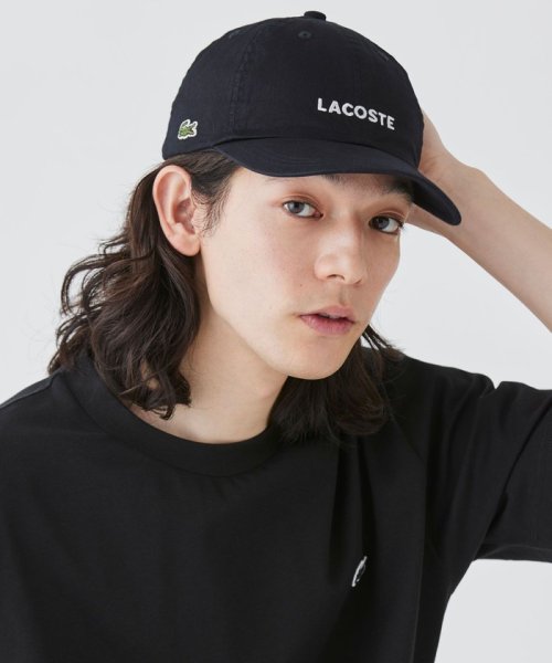 LACOSTE Mens(ラコステ　メンズ)/ウォッシュドツイルローキャップ/ブラック