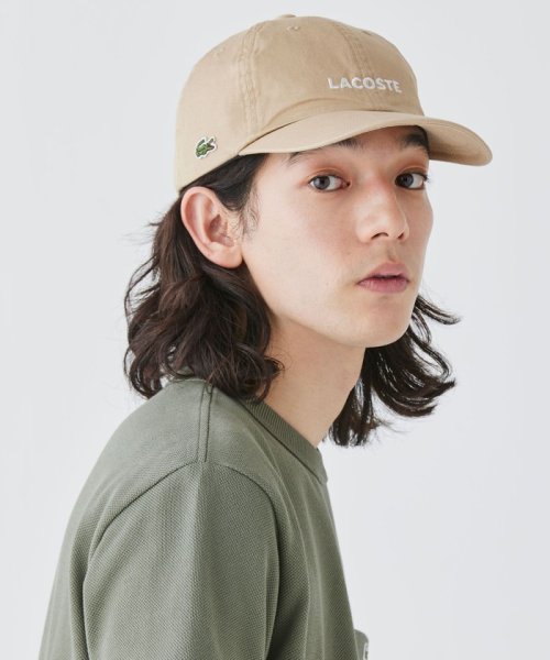 LACOSTE Mens(ラコステ　メンズ)/ウォッシュドツイルローキャップ/ベージュ