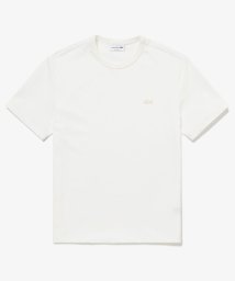 LACOSTE Mens(ラコステ　メンズ)/ヘビーウェイトコットン ワンポイントロゴ シングルジャージ半袖Tシャツ/ホワイト