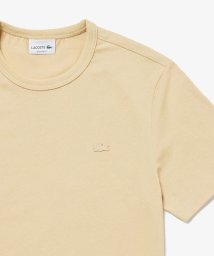 LACOSTE Mens(ラコステ　メンズ)/ヘビーウェイトコットン ワンポイントロゴ シングルジャージ半袖Tシャツ/ベージュ