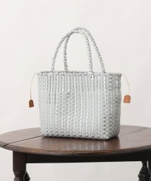 MK MICHEL KLEIN BAG(エムケーミッシェルクランバッグ)/【巾着付き】メタルポイントメッシュバッグ/グレー