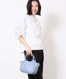 MK MICHEL KLEIN BAG(エムケーミッシェルクランバッグ)/【2WAY】フェイクレザーミニトートバッグ/ライトブルー