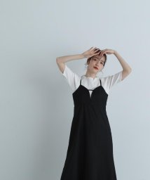 N Natural Beauty Basic(エヌナチュラルビューティベーシック)/ナローストラップキャミワンピース/ブラック