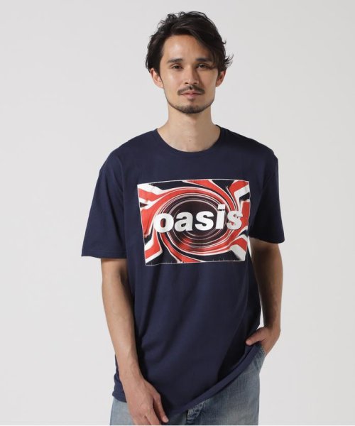 BEAVER(ビーバー)/OASIS/オアシス UNION JACK S/S TEE　ユニオンジャックTシャツ/ネイビー
