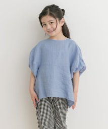 URBAN RESEARCH DOORS（Kids）(アーバンリサーチドアーズ（キッズ）)/【予約】『親子リンク』リネンバルーンスリーブブラウス(KIDS)/BLUE