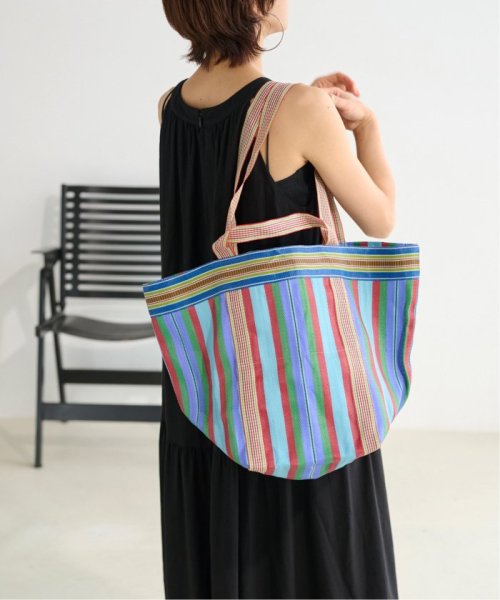 JOURNAL STANDARD relume(ジャーナルスタンダード　レリューム)/《予約》【Pasand/パサンド】 MULTI STRIPE MESH WIDE TOTE BAG：バッグ/ブルーA