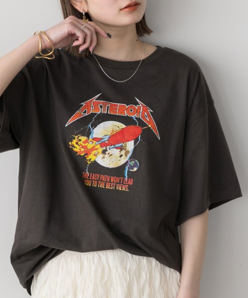 ad thie(アドティエ)/【2024SS新作】アソートデザイン　プリントTシャツ/チャコールグレー系2