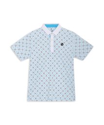 PUMA(プーマ)/メンズ ゴルフ ピュア モノグラム 半袖 ポロシャツ/WHITEGLOW-AQUABLUE