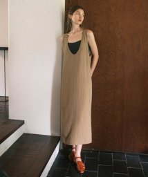 green label relaxing(グリーンレーベルリラクシング)/［size SHORTあり］BREEZE LINEN ブリーズリネン 2WAY ワンピース/BEIGE