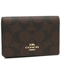 COACH/コーチ アウトレット 名刺入れ シグネチャー ブラウン ブラック レディース COACH 91681 IMAA8/506080611