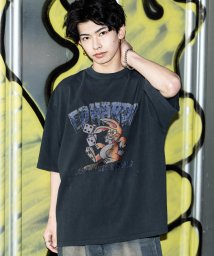 Rocky Monroe/プリントTシャツ 半袖 メンズ レディース カットソー ビッグシルエット オーバーサイズ クールネック スカル イーグル ラビット ハンド 蜘蛛 ロゴ カジュア/506080704