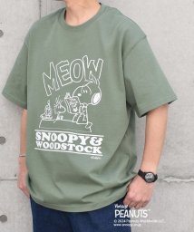 SHIPS any MEN/SHIPS any: SNOOPY コラボ グラフィック バック プリント Tシャツ◆/506080888