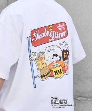 SHIPS any MEN/SHIPS any: SNOOPY コラボ カルチャー グラフィック バック プリント Tシャツ◆/506080896