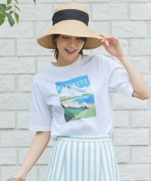 JIYU-KU (自由区)/【カタログ掲載・洗える】VINTAGE PHOTO Tシャツ/オフ×ブルー系
