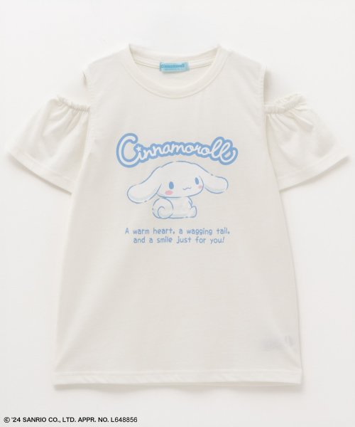 MAC HOUSE(kid's)(マックハウス（キッズ）)/サンリオキャラクターズ シナモロール 肩あきTシャツ 335207218/ホワイト