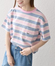 SHIPS any WOMEN(シップス　エニィ　ウィメン)/PENNEYS:〈洗濯機可能〉THE FOX マルチ ボーダー TEE/ピンク