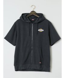 GRAND-BACK(グランバック)/【大きいサイズ】ジュニュイン ディッキーズ/Genuine Dickies フクレジャガード 半袖パーカー メンズ Tシャツ カットソー カジュアル インナー /ブラック