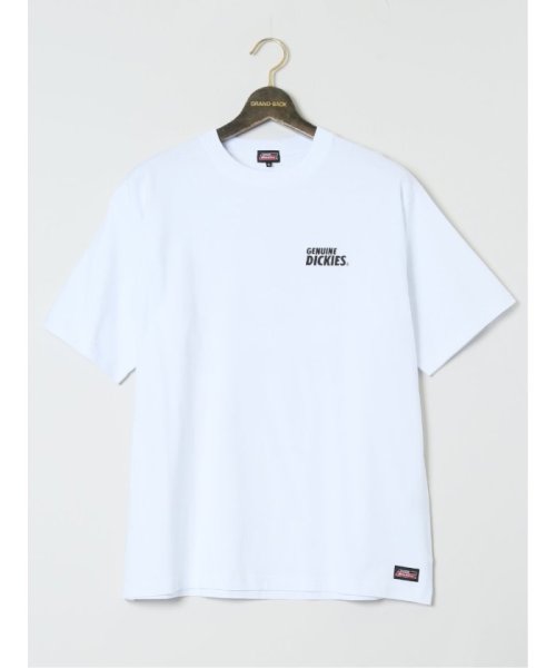 GRAND-BACK(グランバック)/【大きいサイズ】ジュニュイン ディッキーズ/Genuine Dickies フェス風バックプリント クルーネック半袖Ｔシャツ メンズ Tシャツ カットソー カジ/ホワイト